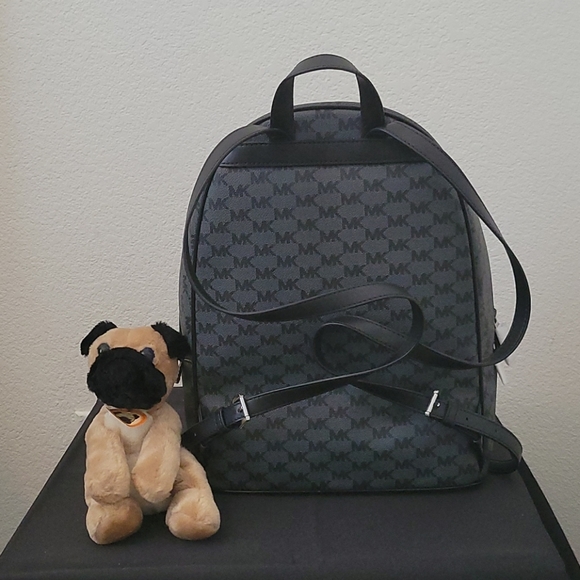 MK Black and Charcoal Gray Monogram Backpack